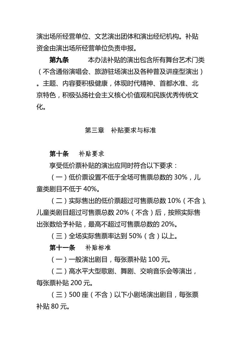 北京市惠民低價票演出補貼項目管理辦法對演出場所經營的影響與優化建議